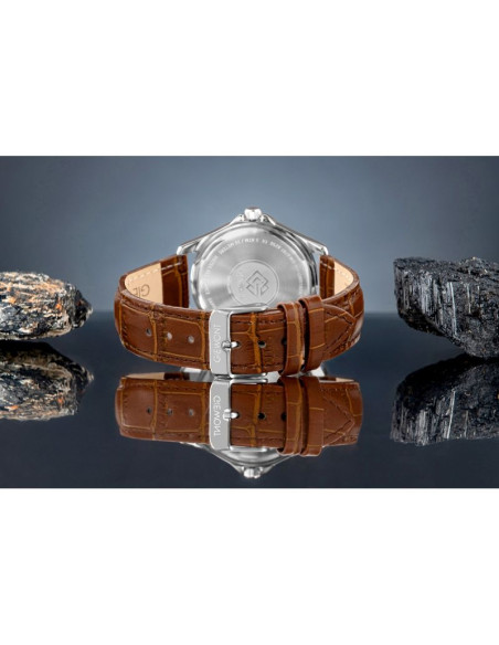 Zegarek męski giewont elegance sapphire brązowo niebieski gw5160-a7