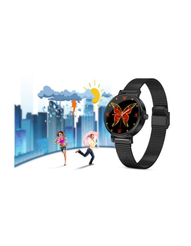 Zegarek damski rubicon smartwatch rnbe64-3 black