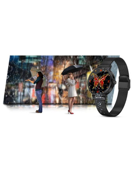 Zegarek damski rubicon smartwatch rnbe64-3 black