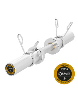 Gop050 (+zaciski) gryf krótki olimpijski 5kg 50cm hms