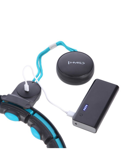 Zestaw hula hop magnetyczny black/turquoise hhm17 z licznikiem hms + pas wyszczuplający br163 red