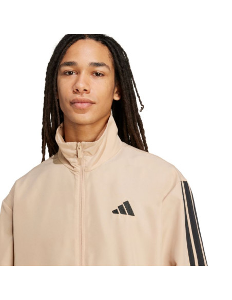 Dres męski adidas sportswear basic 3-stripes woven beżowy jx3149