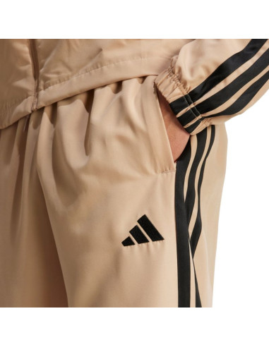 Dres męski adidas sportswear basic 3-stripes woven beżowy jx3149