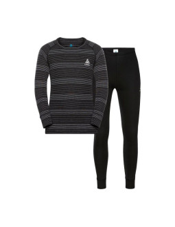 Zestaw bielizny dziecięcej odlo set long active warm eco set roz. 104cm czarno-szary 2