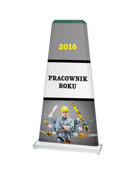 Trofeum szklane z nadrukiem kolorowym luxorjet