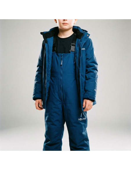 Spodnie narciarskie dla dziewczynki/chłopca trollkids kids nordkapp pants zimowe sportowe granatowe (902-142)