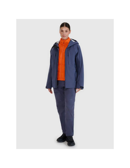 Kurtka puchowa trekkingowa z wypełnieniem primaloft silver damska 4f 4fwss25tdjaf531-70s