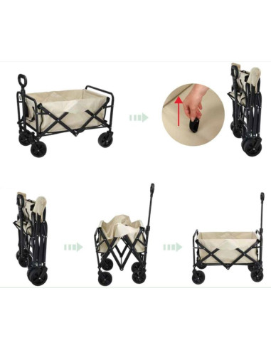 Wózek turystyczno plażowy składany 71x50x48cm z uchwytem redcliffs