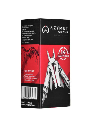 Multitool azymut giewon - 14 narzędzi + kabura do pasa (h2038)