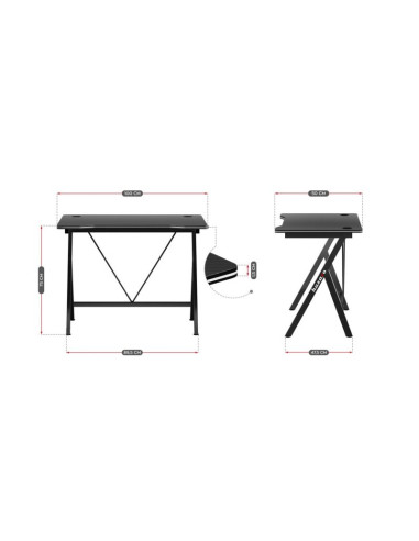 Biurko gamingowe huzaro hero 1.4 black