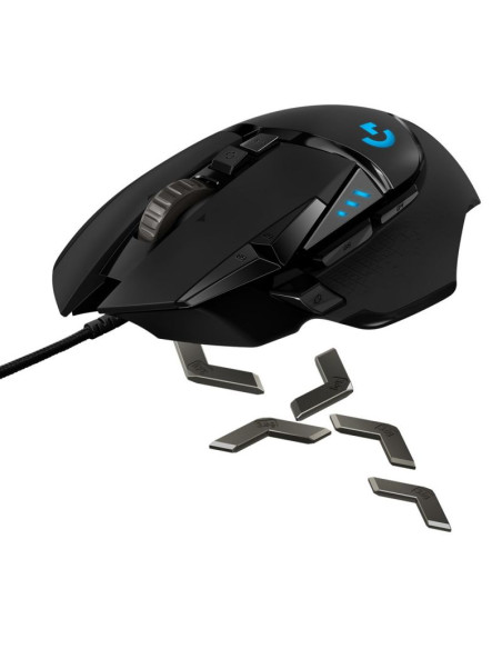 Mysz logitech g502 gaming hero eu 910-005471 (optyczna  16000 dpi  kolor czarny)