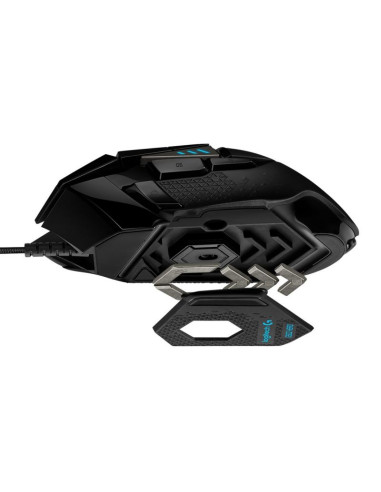 Mysz logitech g502 gaming hero eu 910-005471 (optyczna  16000 dpi  kolor czarny)