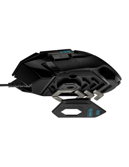 Mysz logitech g502 gaming hero eu 910-005471 (optyczna  16000 dpi  kolor czarny)