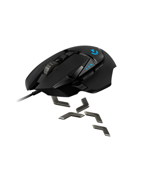 Mysz logitech g502 gaming hero eu 910-005471 (optyczna  16000 dpi  kolor czarny)