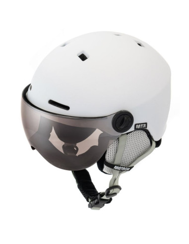Kask narciarski meteor falven s 53-55 cm biały