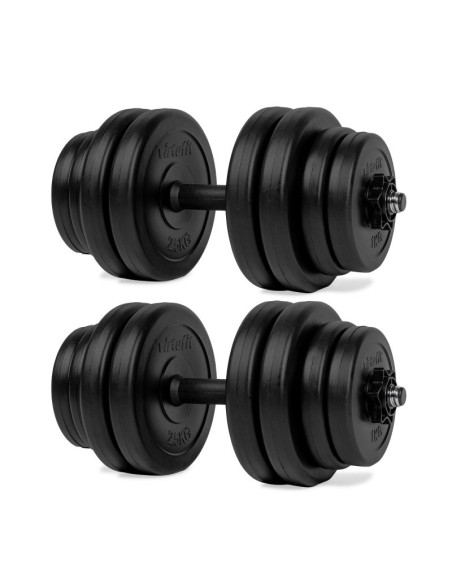 Virtufit regulowany zestaw hantli - winyl - 2 x 14 kg