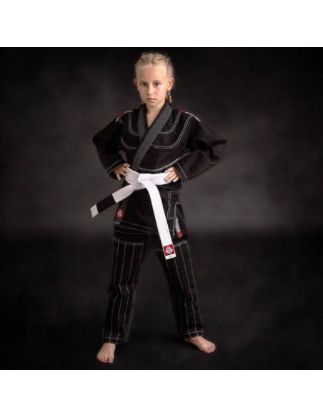 Kimono / gi do bjj dla dzieci czarne + pas gratis - x-series m0