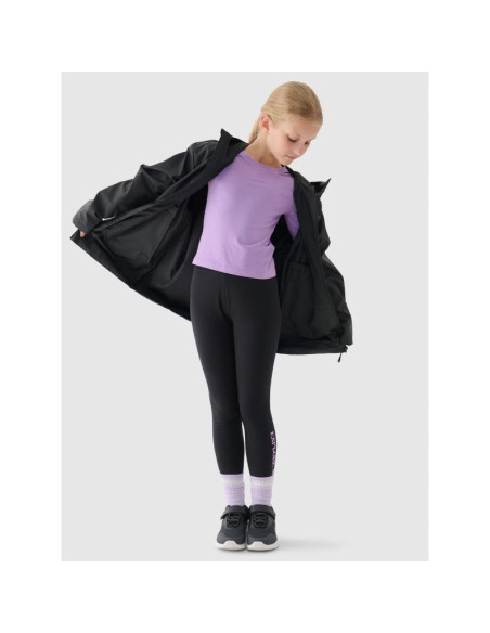 Kurtka przejściowa przeciwdeszczowa z gumową powłoką dziecięca 4f junior 4fjwss24tjacu217-20s