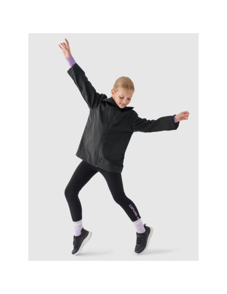 Kurtka przejściowa przeciwdeszczowa z gumową powłoką dziecięca 4f junior 4fjwss24tjacu217-20s