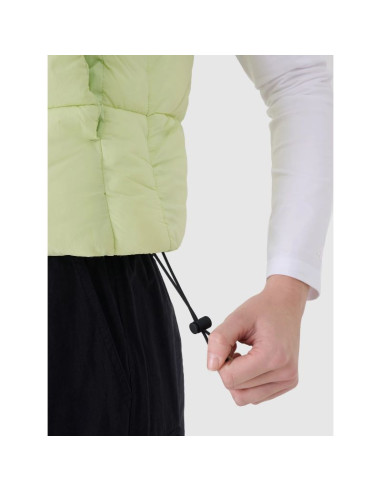 Bezrękawnik puchowy cropped z wypełnieniem syntetycznym damski 4f 4fwss25tvjaf182-45s