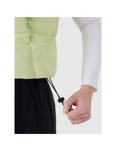 Bezrękawnik puchowy cropped z wypełnieniem syntetycznym damski 4f 4fwss25tvjaf182-45s