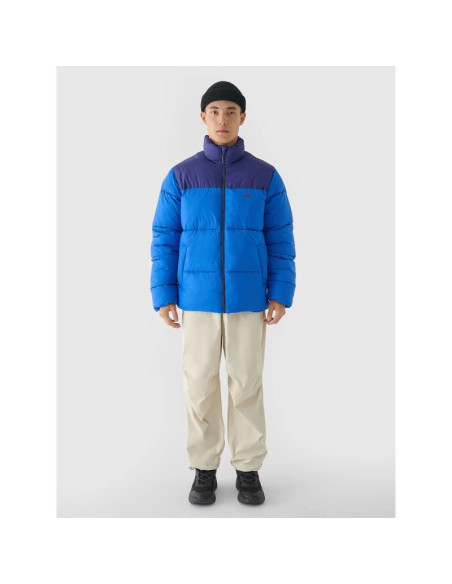 Kurtka zimowa puchowa z syntetycznym wypełnieniem męska 4f 4fwaw24tdjam485-36s