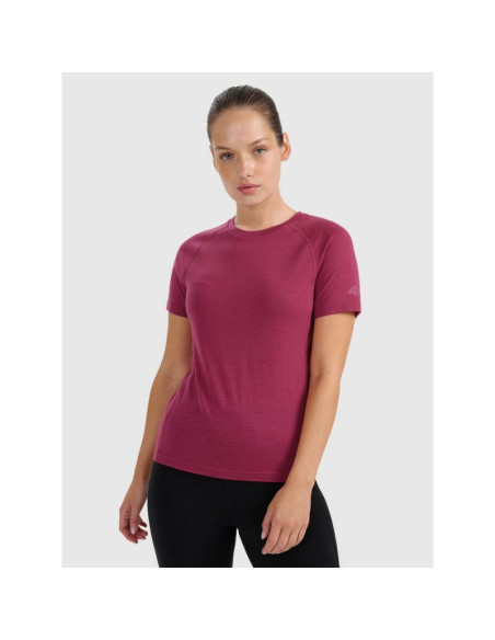 Koszulka trekkingowa z wełną merino damska 4f 4fwaw25tftsf1527-53s