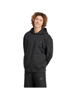 Bluza męska adidas all szn fleece full-zip hoodie czarna ix1249