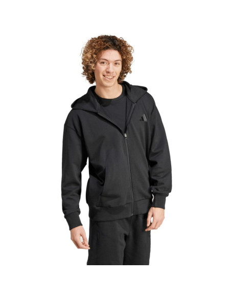 Bluza męska adidas all szn fleece full-zip hoodie czarna ix1249