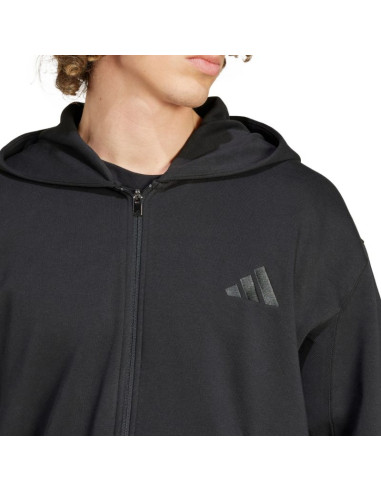 Bluza męska adidas all szn fleece full-zip hoodie czarna ix1249
