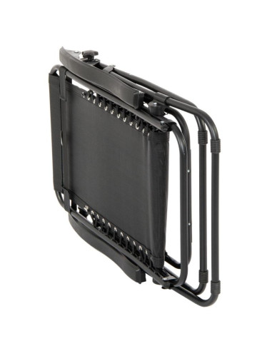 Leżak ogrodowy składany wielofunkcyjny z daszkiem 173x52/65x110cm czarno-szary