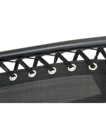 Leżak ogrodowy składany wielofunkcyjny z daszkiem 173x52/65x110cm czarno-szary