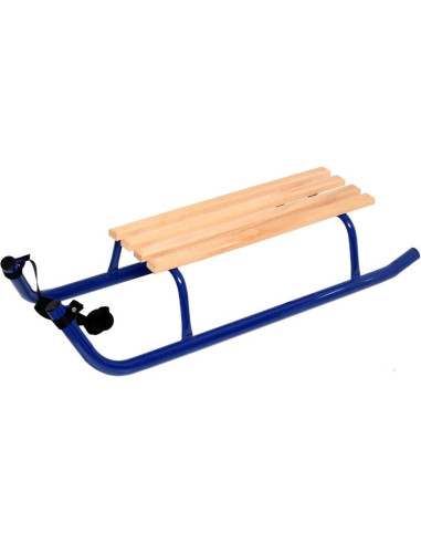 Sanki metalowe kuligowe 2 osobowe wzmocnione niebieskie