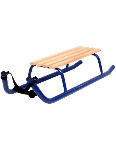 Sanki metalowe kuligowe 2 osobowe wzmocnione niebieskie