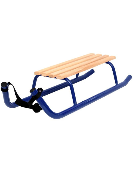 Sanki metalowe kuligowe 2 osobowe wzmocnione niebieskie