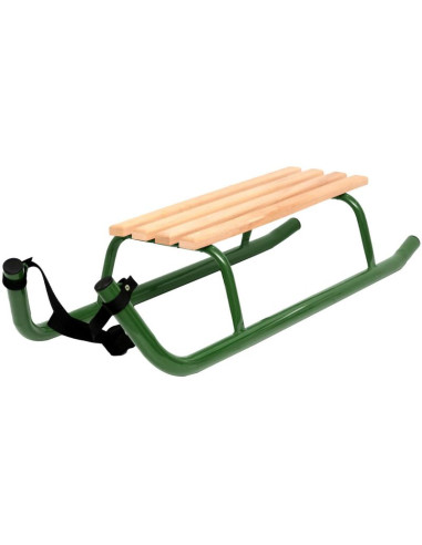 Sanki metalowe kuligowe 2 osobowe wzmocnione zielone