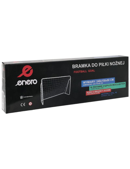 Bramka do piłki nożnej enero z siatką 240x150x90cm fi 25 i 22mm