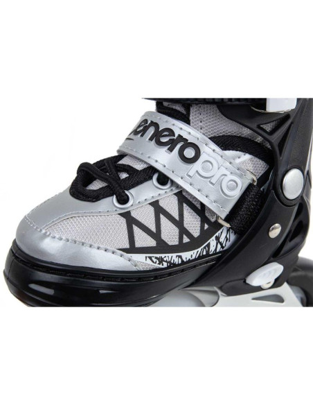 Łyżworolki-wrotki-łyżwy 4w1 enero pro led 30-33 szare