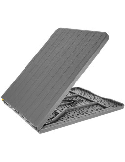 Stół cateringowy składany w walizkę 180x74cm max.100kg  woodland deska ciemny szary 2