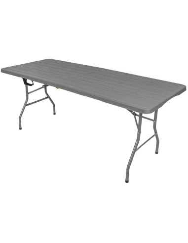 Stół cateringowy składany w walizkę 180x74cm max.100kg  woodland deska ciemny szary