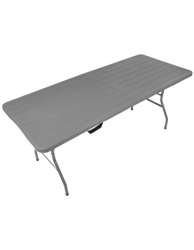 Stół cateringowy składany w walizkę 180x74cm max.100kg  woodland deska ciemny szary