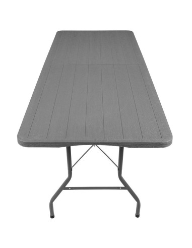Stół cateringowy składany w walizkę 180x74cm max.100kg  woodland deska ciemny szary