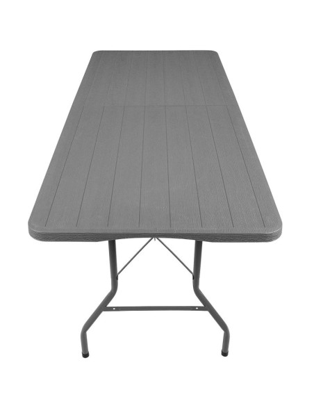 Stół cateringowy składany w walizkę 180x74cm max.100kg  woodland deska ciemny szary