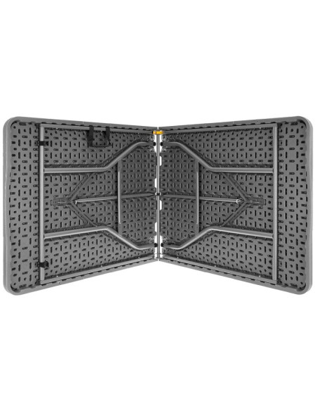 Stół cateringowy składany w walizkę 180x74cm max.100kg  woodland deska ciemny szary