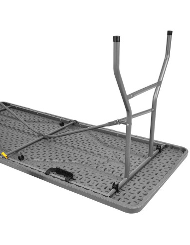 Stół cateringowy składany w walizkę 180x74cm max.100kg  woodland deska ciemny szary