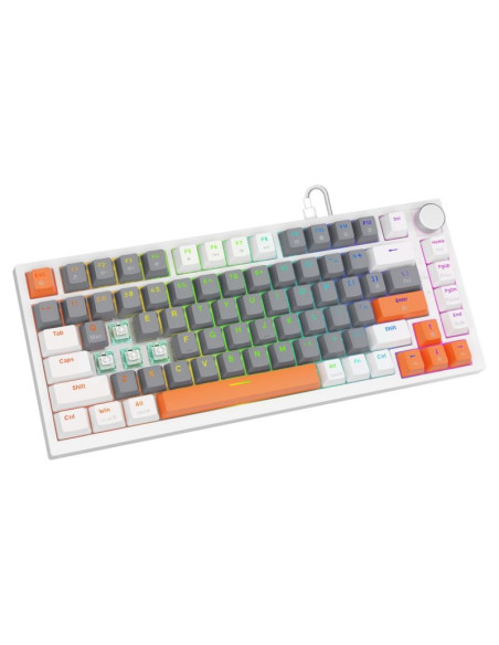 Savio klawiatura magnetyczna astral white outemu white jade rgb 3 kolory keycapów