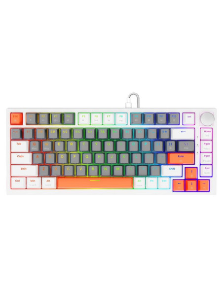 Savio klawiatura magnetyczna astral white outemu white jade rgb 3 kolory keycapów