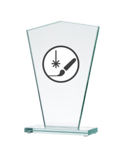 Trofeum szklane grawerowane + wypełnienie farbą