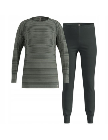 Bielizna termoaktywna - zestaw odlo set long active warm set roz. 140cm szara