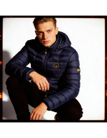 Kurtka męska geographical norway amigobadge long hood db navy men 233 navy (wy8852h/gn-marine)